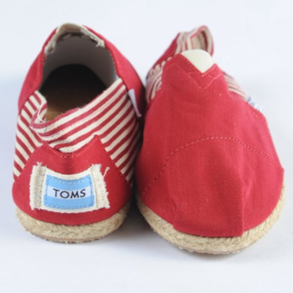 Toms Alpargata Canvas Striped Slip On Size 11 - Picture 3 of 3